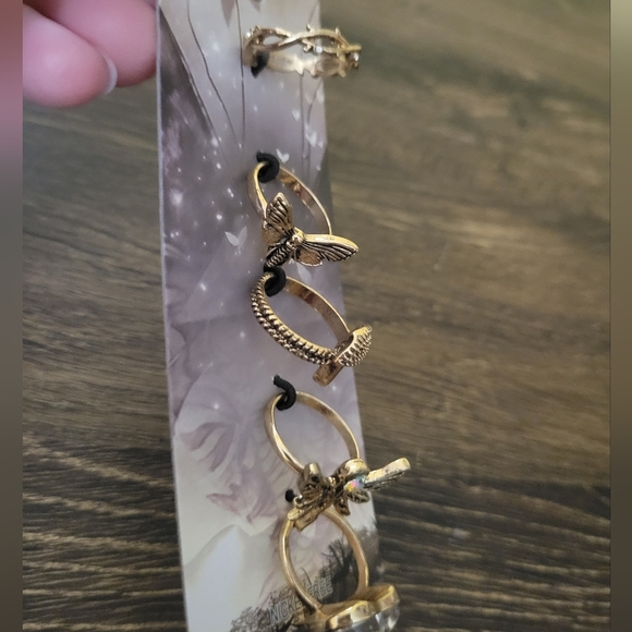 Floral Mushroom Nature 5 Pack Fasion Rins Hot Topic Size 7 NEW Fairy Magic - Picture 8 of 10